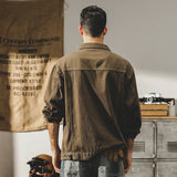 mens fall outfits American Retro Workwear Jacket Men's Spring and Autumn 2024 New Loose plus Size Tough Guy Hunting Jacket Men's Autumn