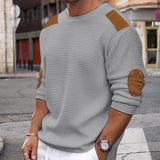 men fall outfits 2024 Autumn and Winter New Men's Sweater round Neck Long Sleeve Stitching Pullover Sweater Slim Sweater