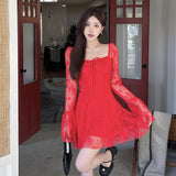 homecoming dresses Summer New Sexy Semi-Transparent Hip Skirt Fresh Style Elegant Slim Lace Strap Dress Women