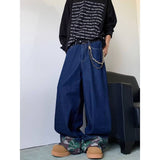 Gorunrun masc outfits Curling Wide-Leg Jeans Men's and Women's American-Style Retro Washed Niche Versatile Loose Casual Straight Trousers