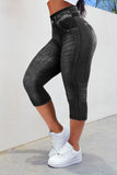 GORUNRUN Plain Casual Tight Capris Leggings