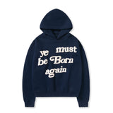 starboy outfit Cpfmcho Must Be Reborn Foam Letter High Street Hooded Sweater Loose Pullover Hoodie Same Style for Men and Women