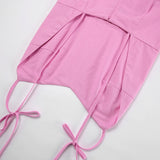 homecoming dresses Style Summer 2024 Sexy Strap Cotton Linen Pink Short Nightdress Soft Home Wear Women Can Wear outside Fashion