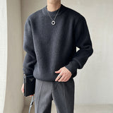 starboy outfit Men's Sweater Thickened Warm Autumn and Winter Light Mature Gloves Knitwear Dongdaemun Bottoming Shirt Coat