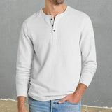 mens outfits 2024 Spring and Summer New Men's Sweater Button round Neck Long Sleeve Slim Sweater Casual Men's Clothing