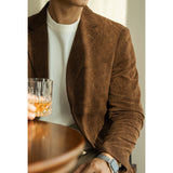 mens costumes Corduroy Slim Fit Small Suit Jacket Men's Spring and Autumn Business Commuter Casual Suit Jacket