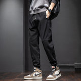 sweatpants outfit men Casual Pants Men's Ankle-Length Ankle-Tied Pants Spring and Autumn New Straight Loose Harem Overalls Long Pants Men's Pants