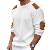 men fall outfits 2024 Autumn and Winter New Men's Sweater round Neck Long Sleeve Stitching Pullover Sweater Slim Sweater