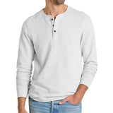 mens outfits 2024 Spring and Summer New Men's Sweater Button round Neck Long Sleeve Slim Sweater Casual Men's Clothing