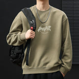 fall outfits men ()2024 New Men's All-Match Youth Fashion round Neck Sweater