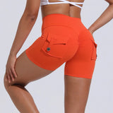 GORUNRUN-Fitness & Yoga Wear Gym Jogging Running Shorts Yoga Shorts Women High Waist Lifting Push Up Tight Sports Pocket Fitness Yoga Short Pant