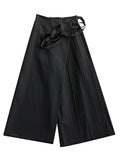 Gorunrun- High Elastic Waist Black Pleated Long Wide Leg Trousers New Loose Fit Pants Women Fashion Tide Spring Autumn