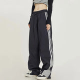 GORUNRUN Streetwear Striped Sweatpants Women Y2K Oversized Joggers Baggy Wide Leg Cargo Pants Hip Hop Loose Casual Sports Trousers