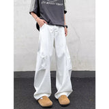 Gorunrun-Streetwear y2k 90s Fashion Hip Pop Style 2000s 2024 Pantalon Y2K Fashion Pleated White Baggy New Jeans Pants For Men Designer Clothes Straight Wide Leg Casual Long Trousers