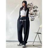 GORUNRUN Y2K Sweatpants Women Print Wide Leg Joggers Streetwear High Waist Oversized Letter Baggy Sports Pants Casual Trousers New