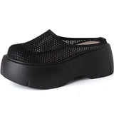 GORUNRUN-Designer Summer Women Slippers Fashion Breathe Hollow Out Slides Shoes Ladies Outdoor Platform Flats Sandalias