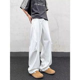 Gorunrun-Streetwear y2k 90s Fashion Hip Pop Style 2000s 2024 Pantalon Y2K Fashion Pleated White Baggy New Jeans Pants For Men Designer Clothes Straight Wide Leg Casual Long Trousers