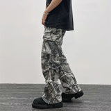 Gorunrun-Streetwear y2k 90s Fashion Hip Pop Style 2000s 2024 Overalls Camouflage Y2K Fashion Baggy Flare Jeans Cargo Pants Men Clothing Straight Women Wide Leg Long Trousers Pantalones