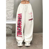 GORUNRUN Y2K Oversized Sweatpants Women Streetwear Letter Print Wide Leg Pants Harajuku Korean Baggy Joggers Casual Sports Trousers