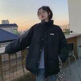 GORUNRUN-Winter Down Cotton Coats Women Thick Warm Parkas Korean Oversized Padded Black Jacket Female Loose Casual Zipper Outwear Clothes