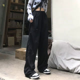 GORUNRUN American Retro Oversize Hip Hop Cargo Pants Women Fashion Lazy Wind BF Wide Leg Pants Spring Casual Straight Trousers