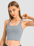 GORUNRUN-Fitness & Yoga WearWomen Racerback Crop Tank Top Bra Buttery Soft Medium Support Gym Bra for Lounge Workout Fitness Running Yoga
