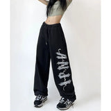 GORUNRUN Y2K Sweatpants Women Streetwear Letter Print Joggers Harajuku Hip Hop Oversize Wide Leg Baggy Jogging Sports Trousers New