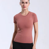 GORUNRUN-Fitness & Yoga Wear Women's Sport Quick-Drying T-shirt Seamless Knit for Yoga and Fitness