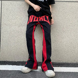 Gorunrun-Streetwear y2k 90s Fashion Hip Pop Style 2000s 2024 Y2K Fashion Letter Embroidery Baggy Jeans Flare Pants Men Clothing Kanye Straight Women Hip Hop Long Trousers Ropa Hombre