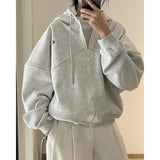 GORUNRUN-Spring Korea Casual Sporty Letter Hoodie Zipper Cardigan Loose Coat Top Women