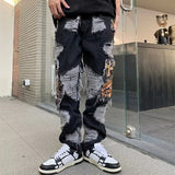 Gorunrun-Streetwear y2k 90s Fashion Hip Pop Style 2000s 2024 Grunge Clothes Y2K Streetwear Baggy Ripped Stacked Jeans Pants Men Straight Kanye Old Hip Hop Denim Trousers Pantaloni Uomo