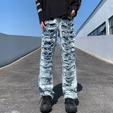 Gorunrun-Streetwear y2k 90s Fashion Hip Pop Style 2000s 2024 Ropa Grunge Y2K Streetwear Stacked Ripped Jeans Baggy Pants Men Clothing Straight Kanye Hip Hop Denim Trousers Kot Pantolon