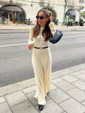 GORUNRUN Fashion Loose High Waist Long Dress Female Long Sleeve Solid Pullover Dress Streetwear Knitwear Winter Women Maxi Dress