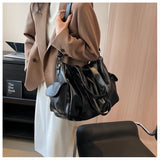 GORUNRUN- New Large Capacity Women Tote Bag High Quality Soft Leather Female Shoulder Bag Simple Luxury Designe Handbags