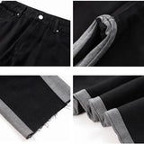 Gorunrun-Streetwear y2k 90s Fashion Hip Pop Style 2000s 2024 Kanye Y2K Fashion Patchwork Black Baggy Flare Jeans Pants For Men Clothing Straight Women Casual Long Trousers Ropa Hombre