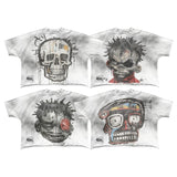 Gorunrun-Hip-hop skull wasteland style design oversized graphic T-shirt for women y2k summer trend street all-match casual baggy top 2024