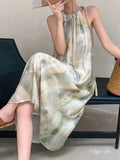 GORUNRUN-Graduation Gift Back to School Season Summer Dress Spring Outfit Summer Women Elegant Casual Midi Dress Sleeveless Loose Vintage Chic Party Beach Holiday Clothes Female Print Vestidos New