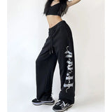 GORUNRUN Y2K Sweatpants Women Streetwear Letter Print Joggers Harajuku Hip Hop Oversize Wide Leg Baggy Jogging Sports Trousers New