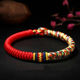 GORUNRUN-Tibetan Buddhism Lucky Bracelets For Women Men Handmade Unisex Braid Red Thread Rope King Kong Knot Bracelets Jewelry Gifts