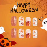 Gorunrun-Halloween Nails 24Pcs Clown Grim Reaper Mask Man False Nails Halloween dark horror weird Tomie Press on Nails For Women and Girls Holiday Gifts