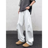 Gorunrun-Streetwear y2k 90s Fashion Hip Pop Style 2000s 2024 Pantalon Y2K Fashion Pleated White Baggy New Jeans Pants For Men Designer Clothes Straight Wide Leg Casual Long Trousers