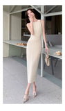 Gorunrun-2024 Summer New Elegant Party Bodycon Beautiful Long Dresses for Women Sleeveless High Waist Slim Split Sundress Female Clothing