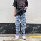 Gorunrun-Streetwear y2k 90s Fashion Hip Pop Style 2000s 2024 Grunge Clothes Y2K Fashion Baggy Stacked Jeans Pants Men Streetwear Washed Blue Straight Women Denim Trousers Ropa Hombre