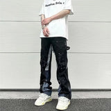 Gorunrun-Streetwear y2k 90s Fashion Hip Pop Style 2000s 2024 Roupas Y2K Streetwear Kanye Patchwork Baggy Stacked Jeans Pants Men Clothes Straight Hip Hop Denim Trousers Pantaloni Uomo