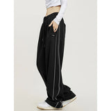 GORUNRUN S-4Xl Striped Sweatpants Women Y2K Oversized Wide Leg Cargo Pants Streetwear Harajuku Baggy Casual Joggers Sports Trousers