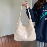 GORUNRUN- 2024 New Simple Large Capacity Women Shoulder Bag Casual Commuting Luxury Designe Handbags High Quality Leather Tote Bag