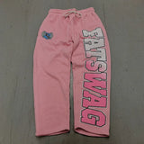 Gorunrun-Aesthetic sexy pink letter printed straight pants y2k 2000s clothes niche classic simple casual versatile couple baggy sweatpant