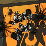 Gorunrun-Halloween Nails 24Pcs Halloween Nail Set Short Press on Cartoon Imp Long Fake Nails with Glue Blood Skull Holiday False Nails Stick On