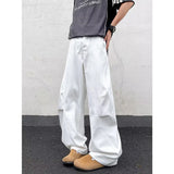 Gorunrun-Streetwear y2k 90s Fashion Hip Pop Style 2000s 2024 Pantalon Y2K Fashion Pleated White Baggy New Jeans Pants For Men Designer Clothes Straight Wide Leg Casual Long Trousers