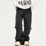 Gorunrun-Streetwear y2k 90s Fashion Hip Pop Style 2000s 2024 Kanye Y2K Streetwear Black Baggy Ripped Stacked Jeans Cargo Pants For Men Clothing Straight Denim Trousers Pantalon Homme